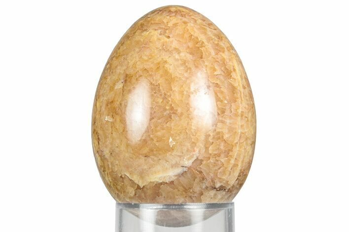 Carved Red-Orange Alunite Egg - Tushar Range, Utah #356398